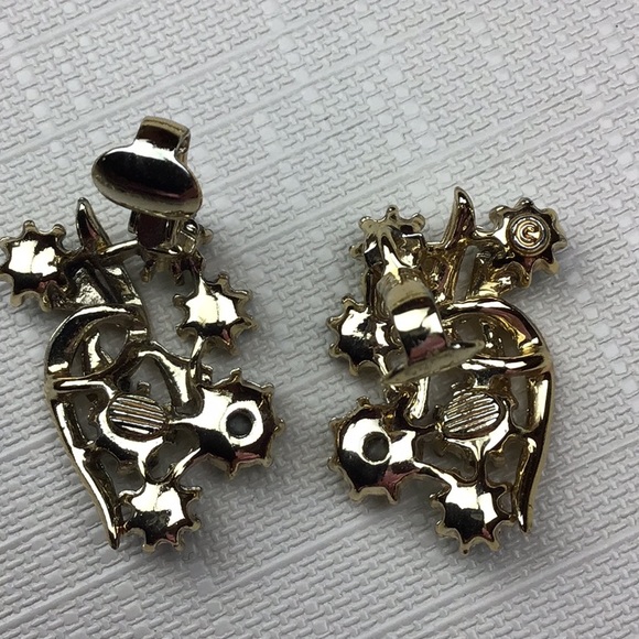 Vintage Coro Necklace Earrings Set AB Rhinestone - Picture 7 of 8